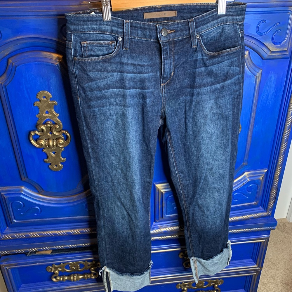 JOES JEANS Cropped Cuffed Capri Denim Jeans Sz 28 - Picture 1 of 2